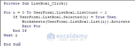 ListBox1 Code to Keep Unique Values in a Drop Down List with Excel VBA