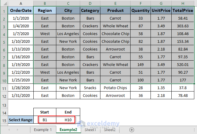 Excel VBA Dynamic Range Based on Cell Value