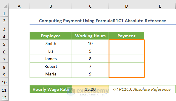 computing payment in R1C1 style