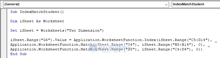 Excel vba index match for multiple criteria with two dimensional lookup