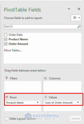 Enter Rows and Values to Filter Date Range in Pivot Table with Excel VBA