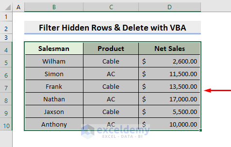 Excel VBA to Delete Filtered Rows That are Hidden