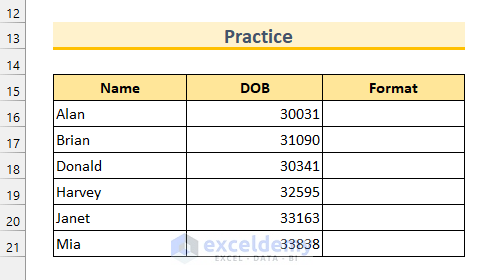 Formula to Change Date Format in Excel