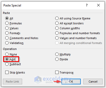 Use ‘Paste Special’ Option to Convert Text to Number
