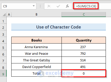 Fix Formula Result Showing 0 Removing Hidden Characters Using Character Code