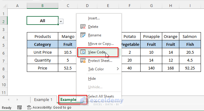 Hide or Unhide Columns Based On Drop Down List Selection in Excel