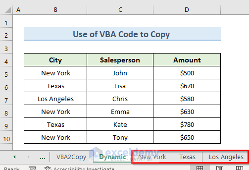 Copy Rows in Excel to Another Sheet Dynamically