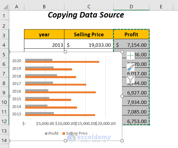 how to combine two bar graphs in Excel