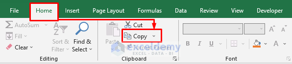 Use Copy-Paste Option to Combine Two Line Graphs in Excel
