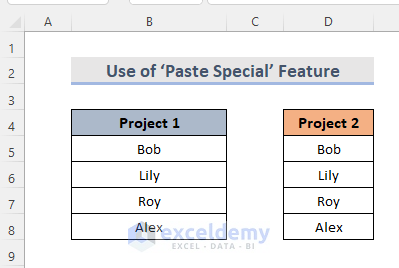 Excel ‘Paste Special’ Feature to Copy and Paste Exact Cell Size