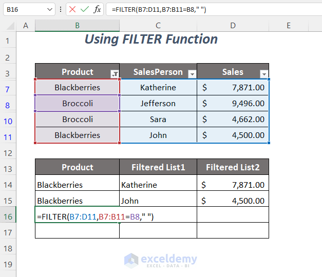 FILTER function