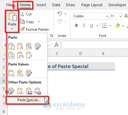 Copy Multiple Cells to Another Sheet with Paste Special
