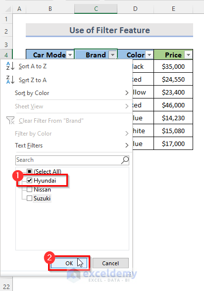 Use Filter Feature to Duplicate Multiple Cells to Other Sheet
