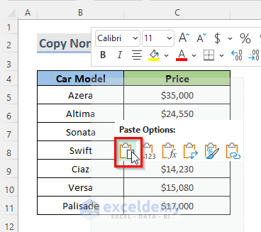 Copy Non-Adjacent Cells to Another Sheet