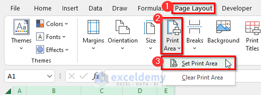 Delete Extra Pages Using Print Area in Excel