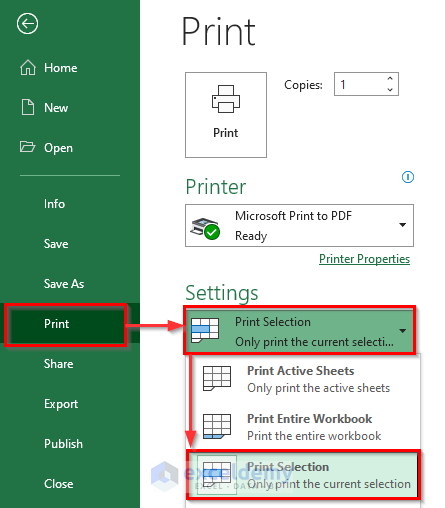 Use File Tab to Omit Extra Pages in Excel Workbook