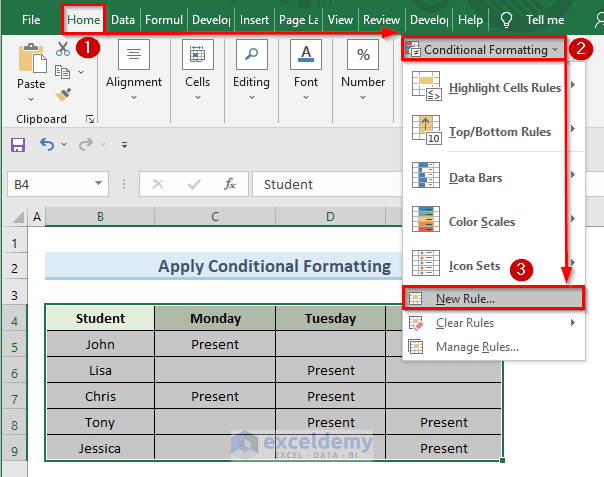 Apply Conditional Formatting to Highlight Blank Cells in Excel