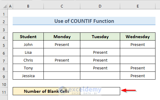 Find Blank Cells with Excel COUNTIF Function
