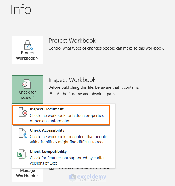 Check for issues to Save Your Excel Files as XLSX or XLS Files to Fix “Fixed Objects will Move” Error