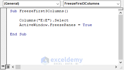 how to freeze first 3 columns in excel