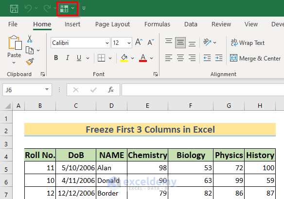 how to freeze first 3 columns in excel
