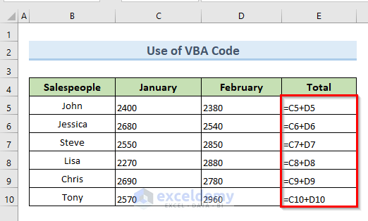 Use VBA Code to Hide Formula in Excel without Protecting Sheet