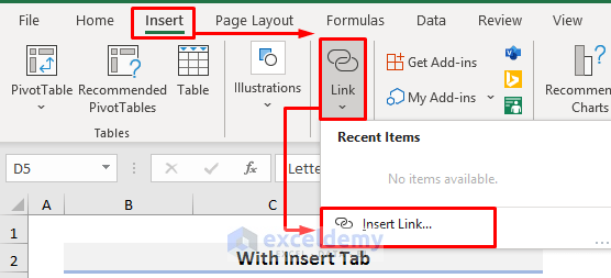 Hyperlink Multiple PDF Files Using Excel Insert Tab