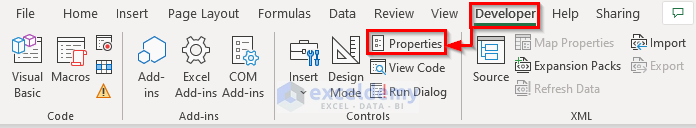 Use Developer Tab to Lock Cells When Scrolling in Excel