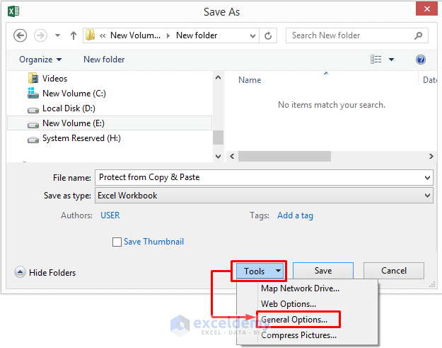 Use Info Option to Protect Excel Sheet from Copy-Paste