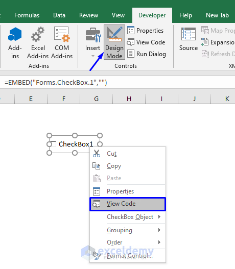 View code to check if checkbox is checked in excel vba
