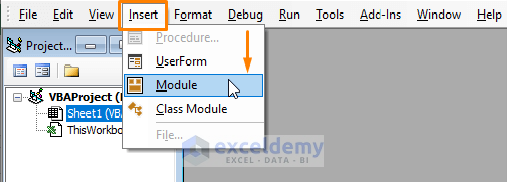 insert module-Formula to Find Bold Text in Excel