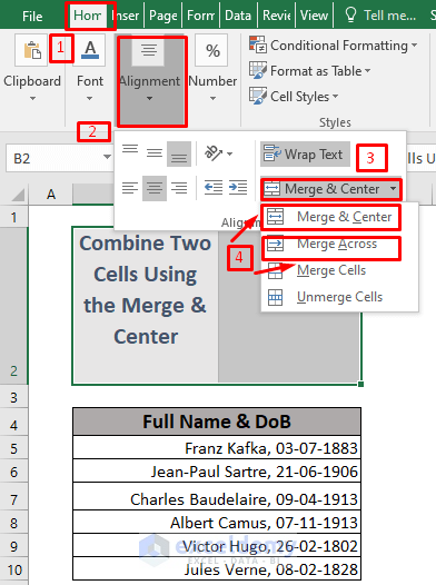 How to Combine Two Cells in Excel 