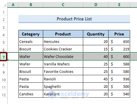 Multiple Excel Cells Are Selected with One Click on the Row or Column Number