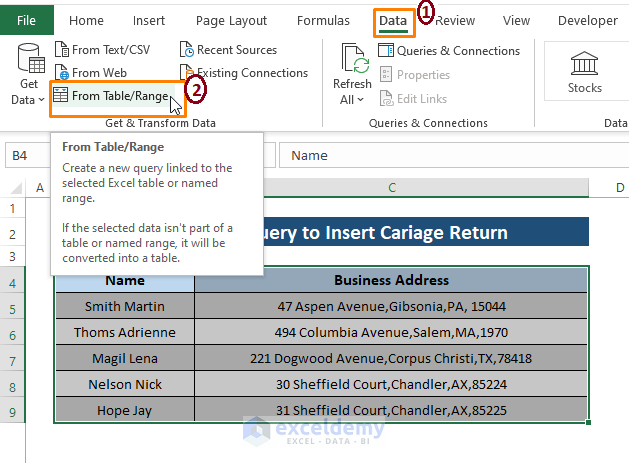 power query-Carriage Return in Excel Formula to Concatenate