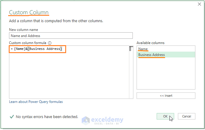 Custom column-Carriage Return in Excel Formula to Concatenate