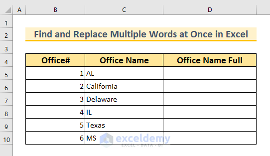 Find and Replace Multiple Words at Once