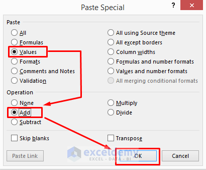 Apply Paste Special to Convert Text to Number or Remove the Preceded Apostrophe