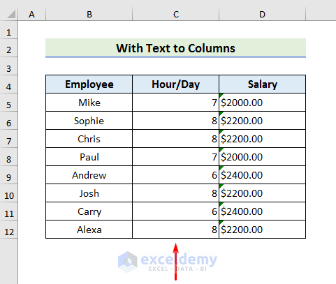 Convert Text to Number with Text to Columns