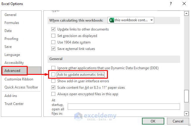 Fix ‘This workbook contains links to other data sources’ Error in Excel with Automatic Update and No Message