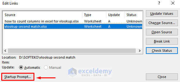 Solve ‘This workbook contains links to other data sources’ Error with Excel Edit Links Feature