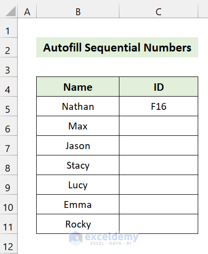 AutoFill Sequential Numbers to Last Row in Excel Using VBA