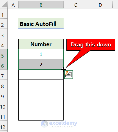 What is AutoFill in Excel?