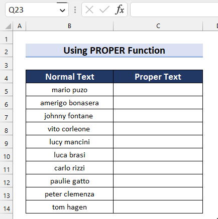 capitalize each word in excel