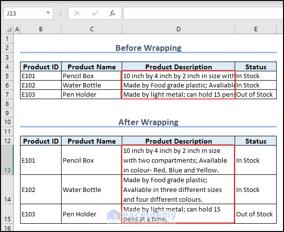 How to Wrap Text in Excel Cell (5 Easy Ways) - ExcelDemy