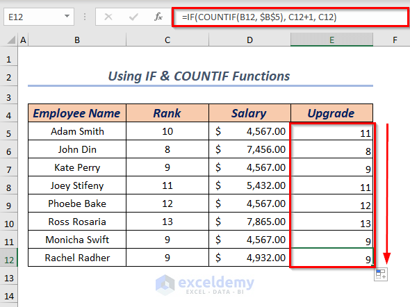 Employing Excel IF & COUNTIF Functions to Add 1 If Cell Contains Specific Text