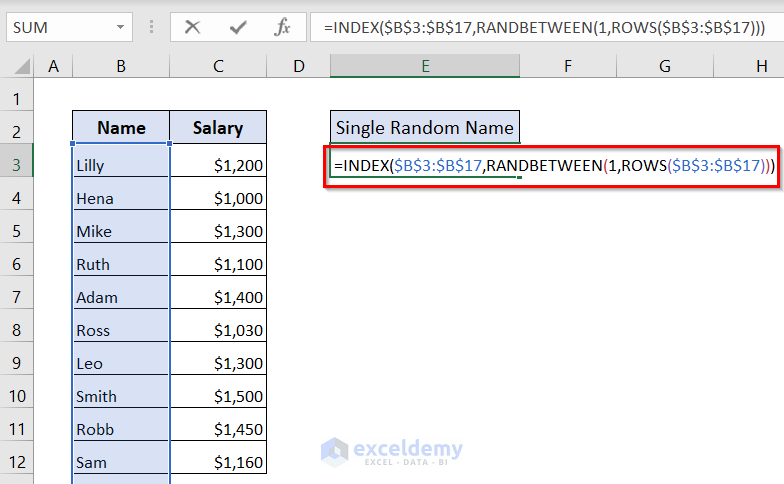 How to Select Random Sample in Excel