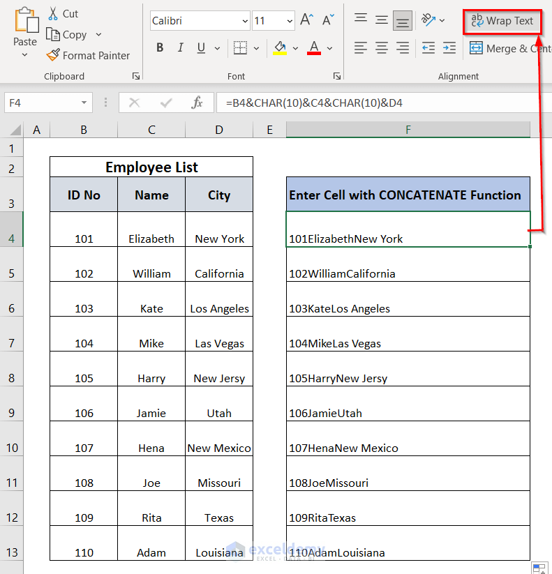 How to Enter within a Cell in Excel