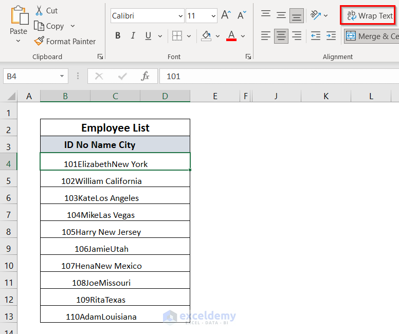 How to Enter within a Cell in Excel