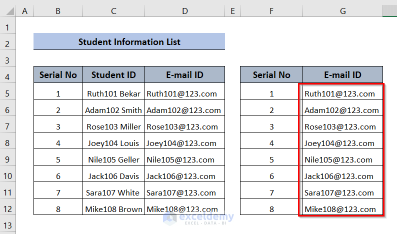 Extract Data from a Cell in Excel using VLOOKUP function