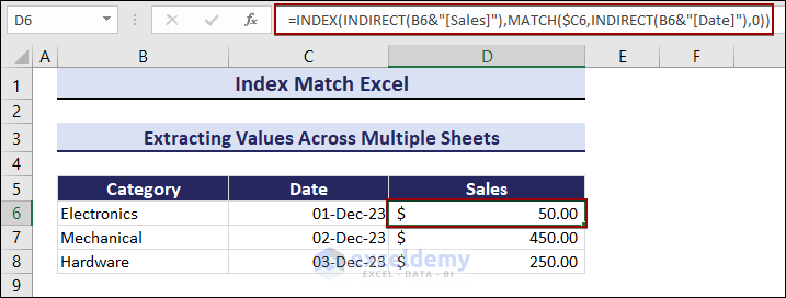 Extracting the across multiple sheets